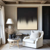 Black And White Oil Paintings Black White Solid Color Painting Minimalist Textured Artwork For Sale