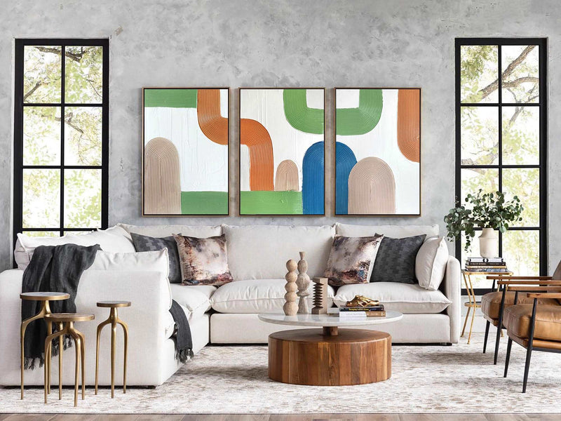 3D Colorful Rich Textured Abstract Art Minimalist Art Large Abstract Modern Minimal Wall Art For Sale