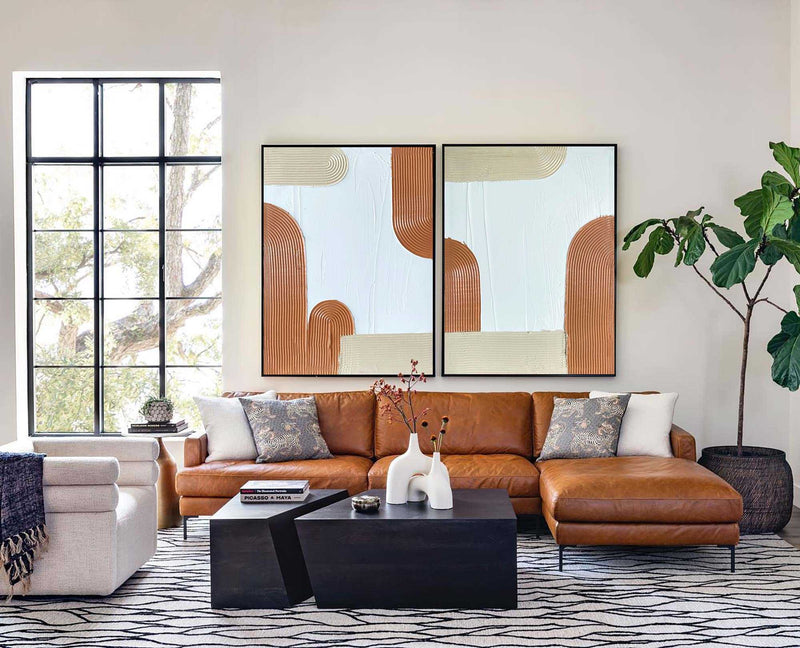 3D Orange Textured Abstract Art #ABAO16