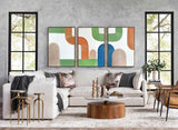 3D Colorful Rich Textured Abstract Art Minimalist Art Large Abstract Modern Minimal Wall Art For Sale