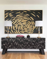 Black And Gold Minimalist Painting Modern Abstract Art Large Canvas Wall Art Horizontal Art 