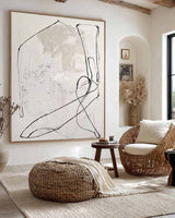 White Minimalist Painting #ABAV182