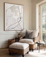 White Minimalist Painting #ABAV182