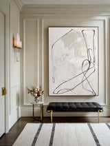 White Minimalist Painting #ABAV182