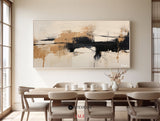 large abstract painting black and beige palette knife oil painting thick textured paintings