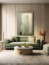 Modern Green Abstract Art Beige Green Minimalist Painting Livingroom Canvas Wall Art
