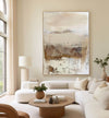 Wabi-sabi Beige Abstract Painting on Canvas Large Biege Wall Art Modern Beige Minimalist Wall Art