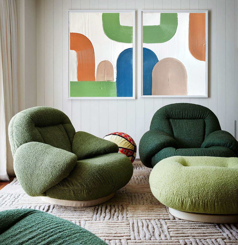 3D Colorful Rich Textured Abstract Art Minimalist Art Large Abstract Modern Minimal Wall Art For Sale