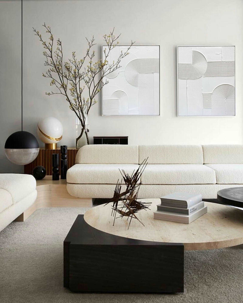 modern luxury abstract acrylic painting minimalist abstract art 2 piece abstract wall art