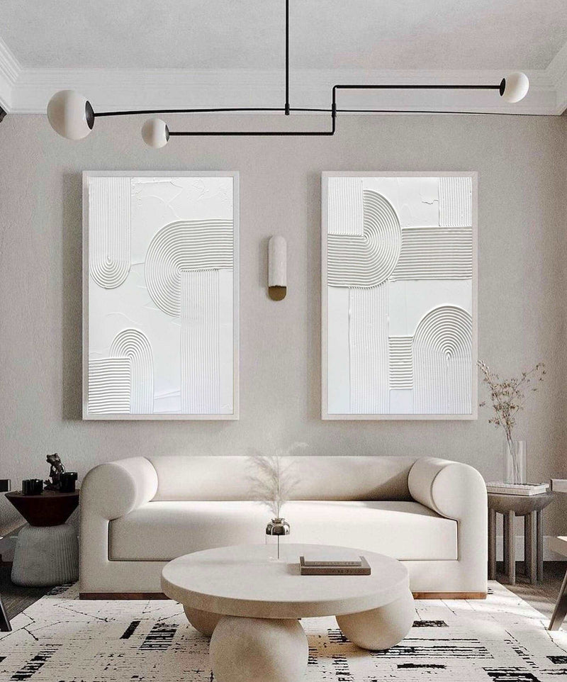 modern luxury abstract acrylic painting minimalist abstract art 2 piece abstract wall art