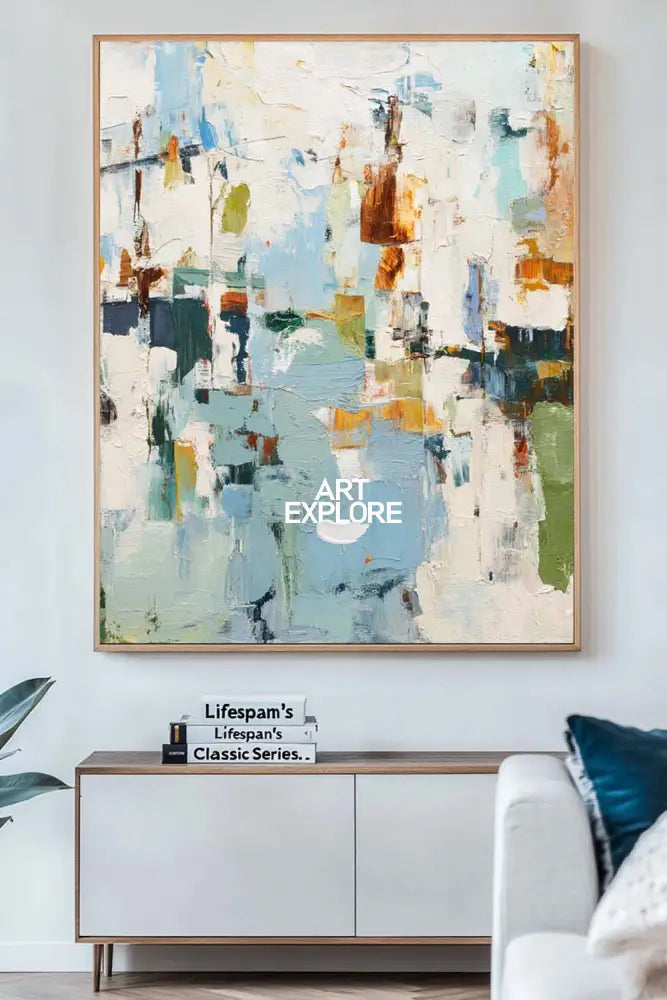 Oversized Blue White Texture Painting Modern Blue Abstract Canvas Wall Art Abstract Texture Fine Art