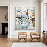 Oversized Blue White Texture Painting Modern Blue Abstract Canvas Wall Art Abstract Texture Fine Art