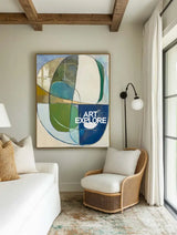 Extra Large Turquoise Texture Painting Blue Abstract Canvas Art Modern Green Texture Paintings