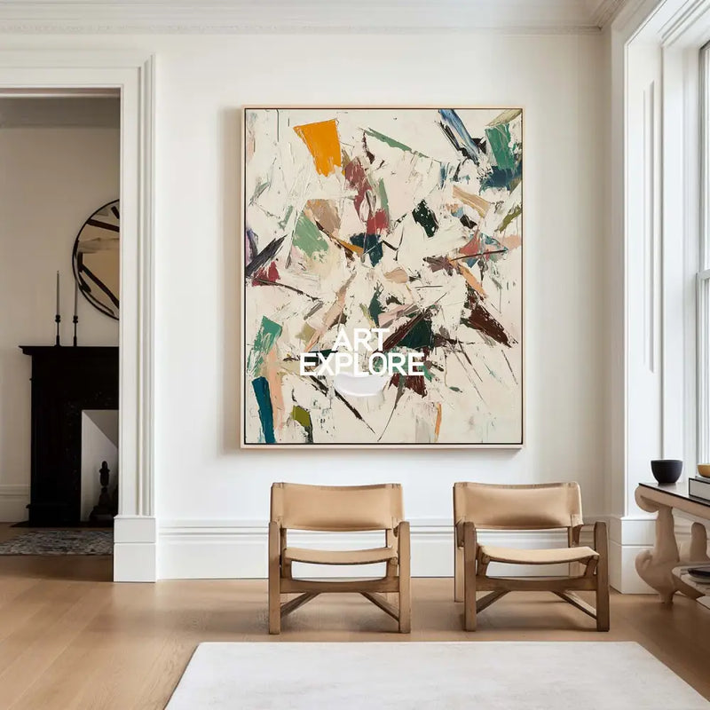 Large Wabi-sabi Beige Painting Beige Abstract Wall Art Beige Texture Artwork For Livingroom