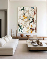 Large Wabi-sabi Beige Texture Paintings Beige Abstract Wall Art Modern Beige Fine Art For Sale