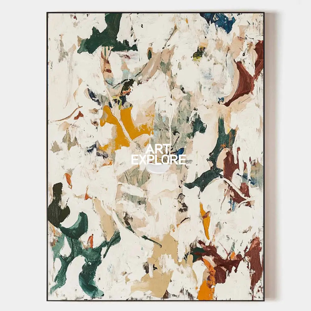 Large Wabi-sabi Beige Texture Paintings Beige Abstract Wall Art Modern Beige Fine Art For Sale