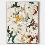 Large Wabi-sabi Beige Texture Paintings Beige Abstract Wall Art Modern Beige Fine Art For Sale