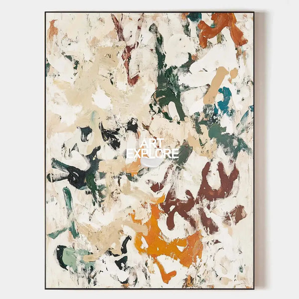 Large Beige Texture Paintings Beige Minimalist Wall Art Oversized Beige Abstract Fine Art For Sale