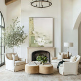 Large Green Artwork Green Minimalist Painting Modern Sage Color Wall Art Green Livingroom Wall Art