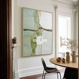 Wabi-sabi Green Texture Painting Large Sage Color Wall Art Modern Minimalist Wall Art For Sale