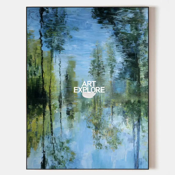 Modern Green Scenery Oil Painting for Large Wall Decor – Handmade ArtExplore Canvas