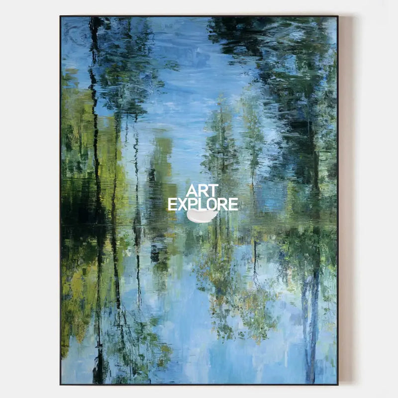 Modern Green Scenery Oil Painting for Large Wall Decor – Handmade ArtExplore Canvas