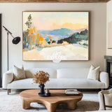 Large White Wall Art Textured Wall Art Colorful Minimalist Canvas Art Abstract Livingroom Wall Art