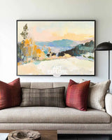 Large White Wall Art Textured Wall Art Colorful Minimalist Canvas Art Abstract Livingroom Wall Art