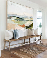 Modern White Wall Art Landscape Original textured wall paintings Minimalist Abstract Canvas Art