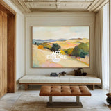 Large Earthy Wall Art Landscape Textured White Minimalist Abstract Bespoke Handmade Canvas Art