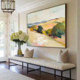 Large Earthy Wall Art Landscape Textured White Minimalist Abstract Bespoke Handmade Canvas Art