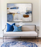 Blue Wabi-Sabi Canvas Wall Art – Inspiring Modern Decor for Bedroom & Lounge | ArtExplore