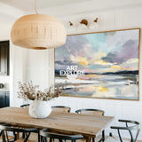 Minimalist Blue Abstract Art – Oversized Oil Painting for Contemporary Spaces by ArtExplore