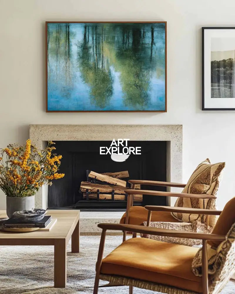 Modern Handmade Blue Wall Art – Large Space Texture Painting for Home & Office | ArtExplore