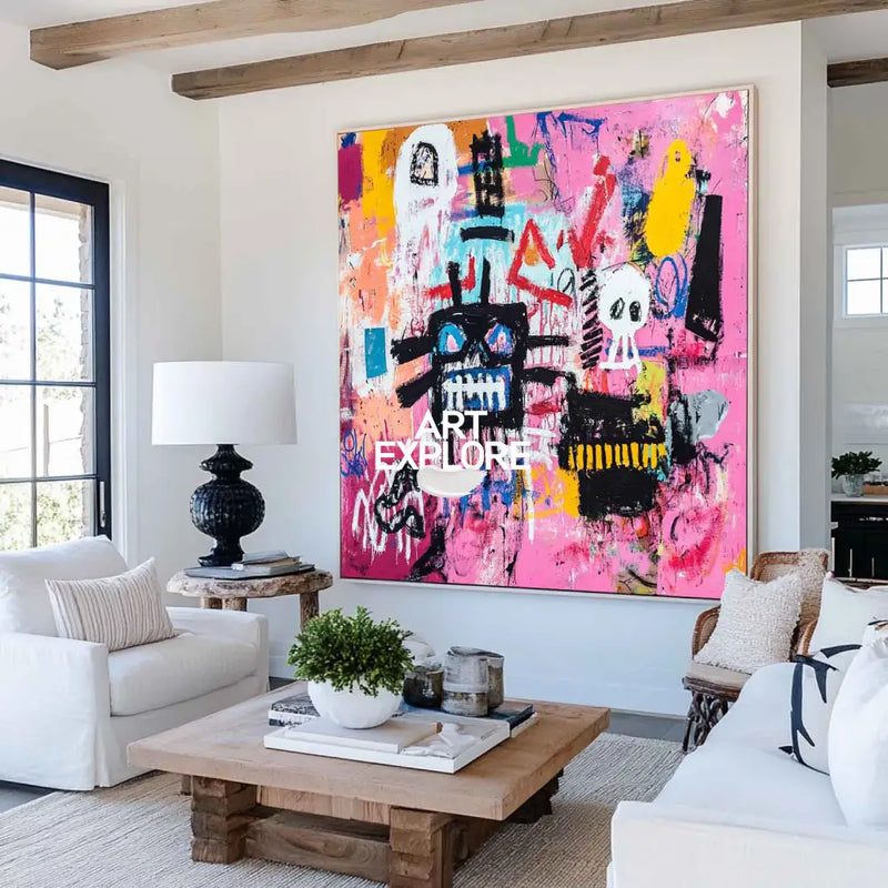 Bold Graffiti-Inspired Abstract Painting | Vibrant Modern Art for Large Spaces by ArtExplore