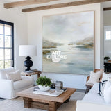 Handcrafted Minimal Landscape Canvas Painting – Modern Art for Living Room, Hallway, or Dining Area | ArtExplore