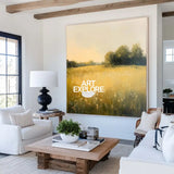 Green Field Painting Large Green Fields Wall Art Large Landscape Art Modern Fine Art For Livingroom