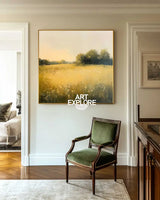 Green Field Painting Large Green Fields Wall Art Large Landscape Art Modern Fine Art For Livingroom
