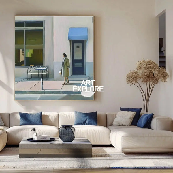 Modern American Art Paintings Single Woman Painting Large Framed Painting For Living Room