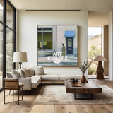 Modern American Art Paintings Single Woman Painting Large Framed Painting For Living Room