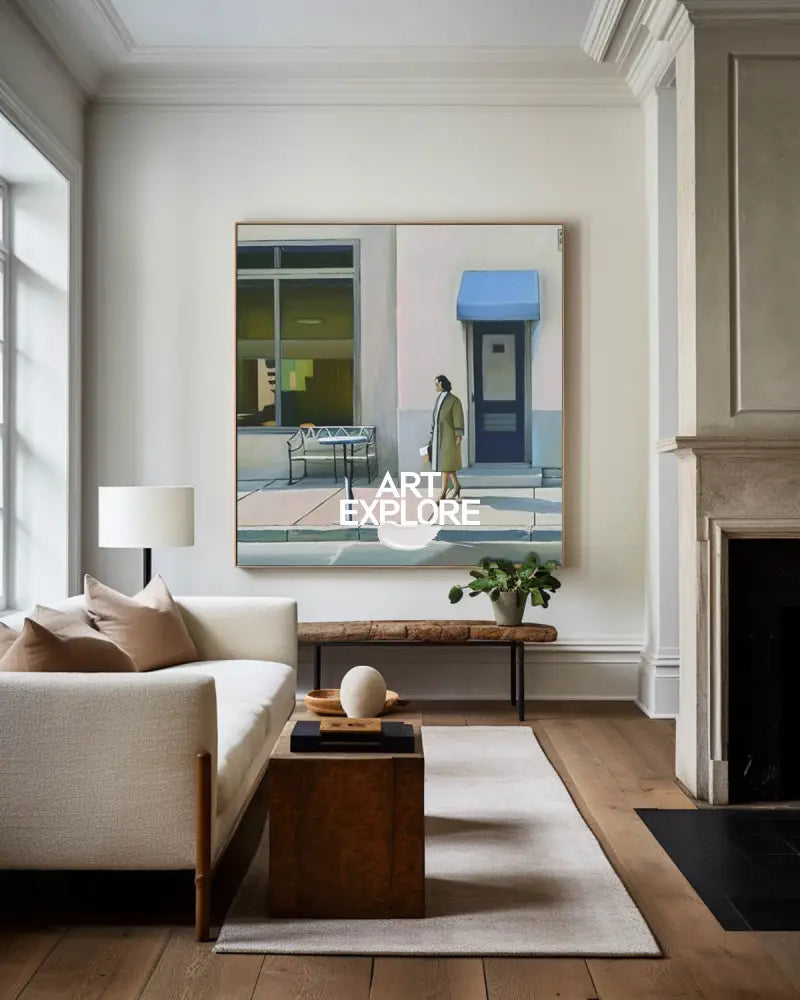 Modern American Art Paintings Single Woman Painting Large Framed Painting For Living Room