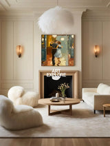 Beautiful Couple Dance Waltz Painting American Realism Wall Paintings Large Romantic Dancing Wall Art