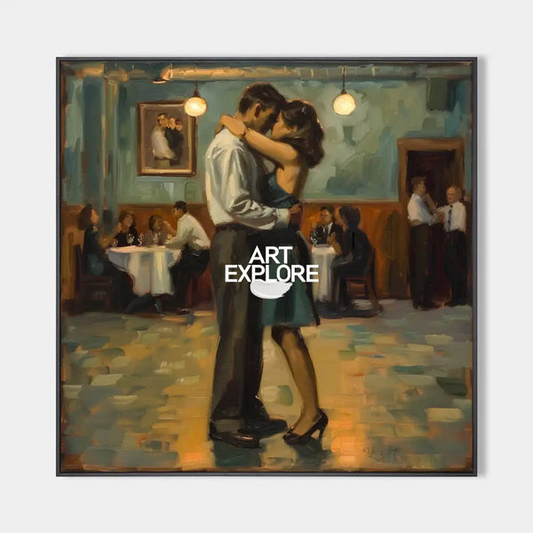 Lovers Embrace Painting Modern Wedding Wall Art, Lovers Art Romantic Lovers Wall Art For Livingroom
