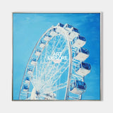 Modern Blue Ferris Wheel Art Painting Blue Sky & Ferris Wheel Wall Art Modern Wall Art For Sale