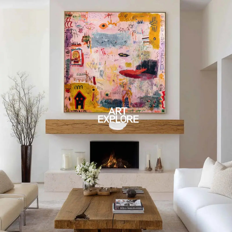 Bold Graffiti-Style Abstract Painting – Modern Handmade Large Wall Decor | ArtExplore