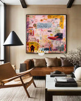 Large Handmade Graffiti Abstract Canvas – Modern Art for Big Spaces | ArtExplore
