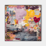 Large Graffiti Abstract Wall Art – Handmade Modern Texture Painting for Home Decor | ArtExplore