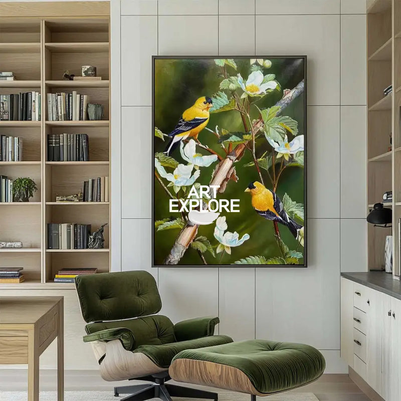 Realistic Hummingbird Oil Painting – Handmade Large Wall Decor Canvas | ArtExplore