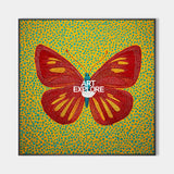 Modern Red Butterfly Canvas Art Yayoi Kusama Wall Art – ArtExplore Handmade Large Wall Painting