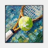 Contemporary Tennis Textured Fine Art Tennis Sport Art Painting Modern Sport Wall Art For Sale